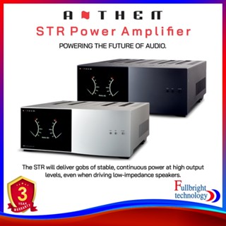 Anthem STR Power Amplifier Stereo power amplifier 400 watts per channel into 8 ohms with 2 channels driven Warranty 3 years