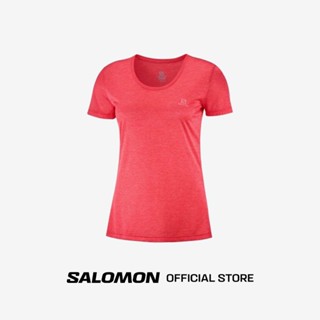 SALOMON AGILE SS TEE สี CAYENNE/HEATHER เสื้อวิ่ง เสื้อวิ่งผู้หญิง เสื้อออกกำลังกาย Trail Running วิ่งเทรล