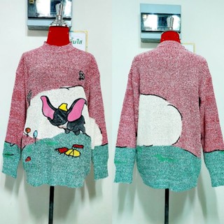 *SALE 219* เสื้อสเวตเตอร์ไหมพรม อก42-50 ลาย Dumbo