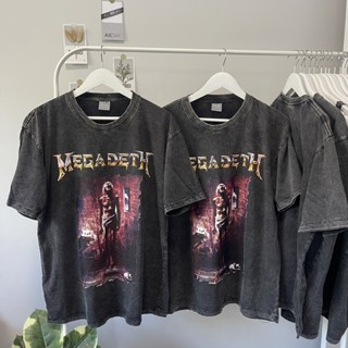 เสื้อวินเทจ ผ้าพรีเมี่ยมแท้ 🔥🔥สกีนหน้า-หลัง ลายMEGADETH โครตเท่ห์✅ของแท้100%