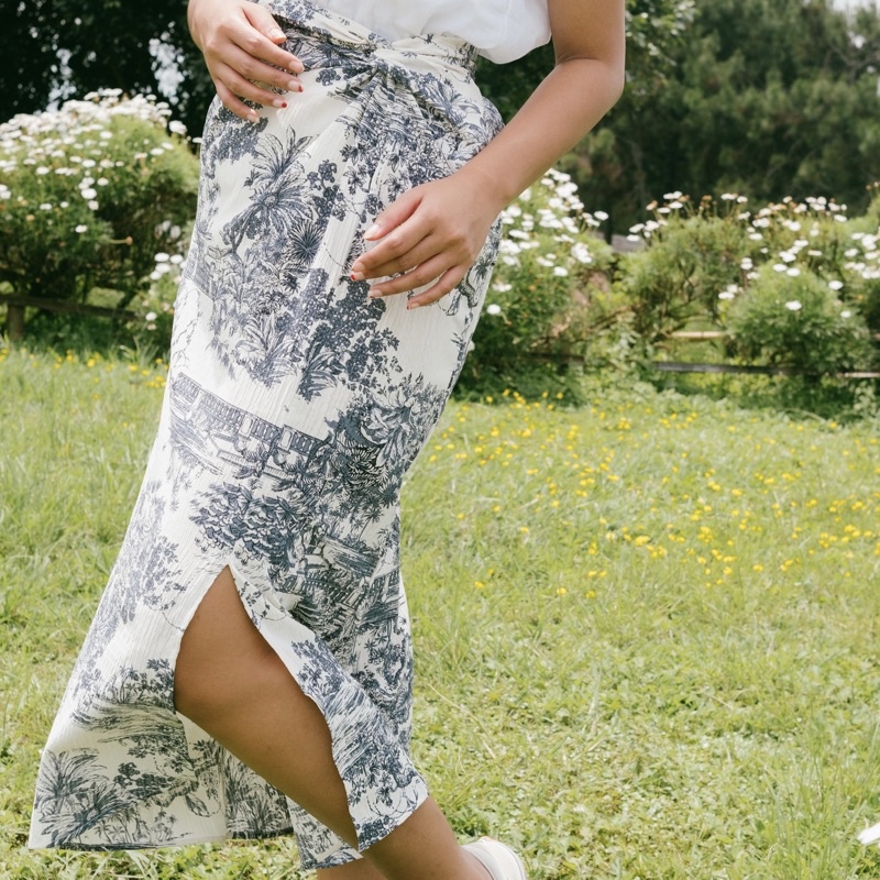 Fwdaily - ลาย Leica | กระโปรง PATTERN พรีเมี่ยม | กระโปรง Cringkle Wrap - กระโปรงเกาหลี