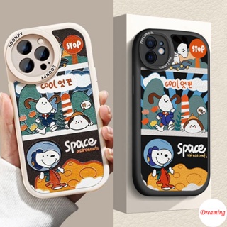 เคสสำหรับ Redmi Note 11 11S 10 10S 9S 9 8 7 10C 10A 9C 9A 9T X3 NFC GT M3 Pro 5G 4G รูปไข่ Big Eye Soft เคสโทรศัพท์ Motif Space Dog นักบินอวกาศ