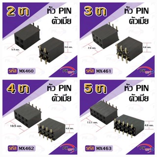 หัว PIN ตัวเมีย แบบแปะ ขนาด 2 ขา - 8 ขา