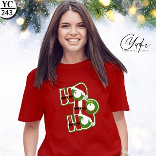 T Shirt/Kaos Rohani Kristen Katolik edisi Natal/ Christmas HOHOHO - Merah, L
