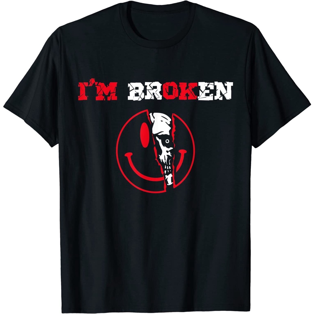 Top Confused Smile IM Broken Invisible Illness IM Ok Broken เสื้อยืด