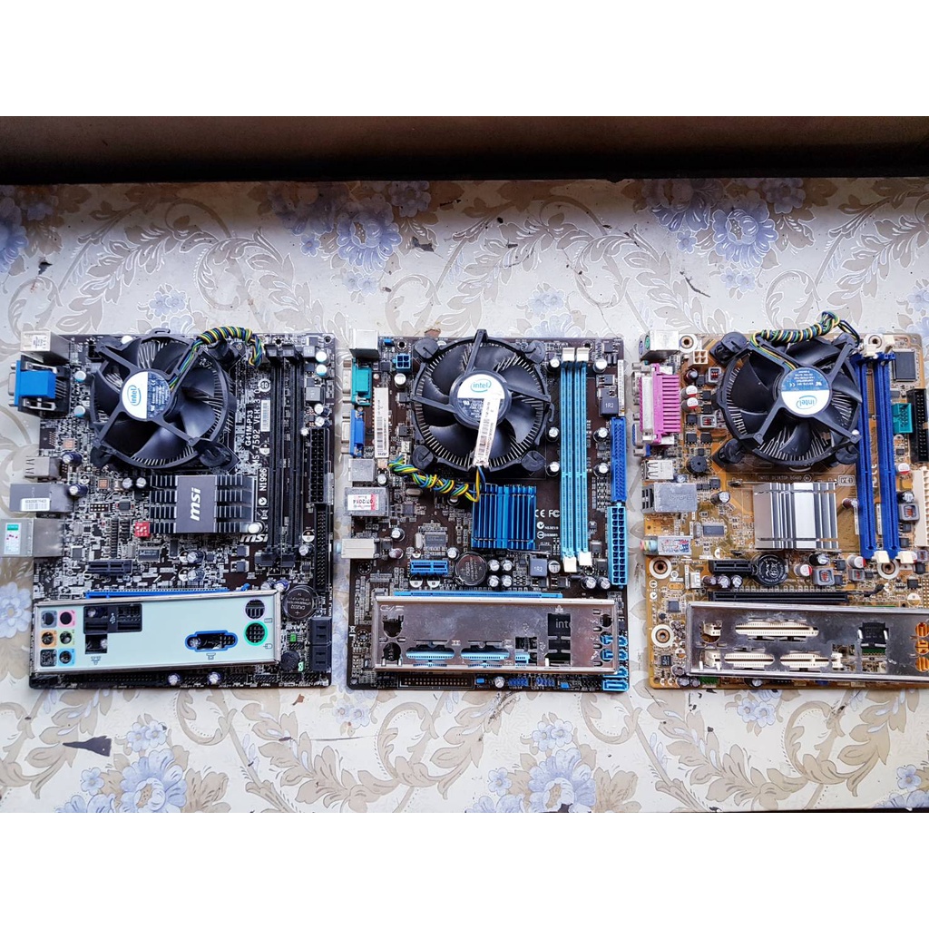 เมนบอร์ด มือ2 Socket 775 DDR3 คละรุ่นคละยี่ห้อ รองรับ CPU Intel Exxx