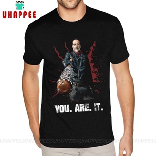 เสื้อยืด พิมพ์ลาย The Walking Dead Negan Creat Your Own สีขาว สีดํา สําหรับผู้ชาย