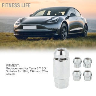 BFitness Life ชุดน็อตล็อคล้อ สเตนเลส แบบเปลี่ยน สําหรับ Tesla 3 Y S X