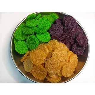 ข้าวแต๋นน้ำแตงโม(ถูกสุดพร้อมส่งทุกวัน)1kg แผ่นใหญ่ 4 cm 150-200ชิ้น