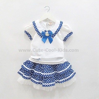 Dress-820 ชุดเสื้อ+กระโปรงเด็กหญิงแบบเกาหลี Size-120 (5-6Y)