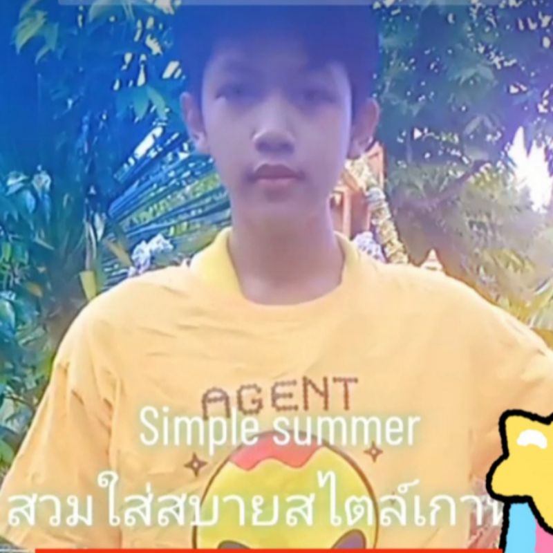 เสื้อยืดแขนสั้นSimple summer