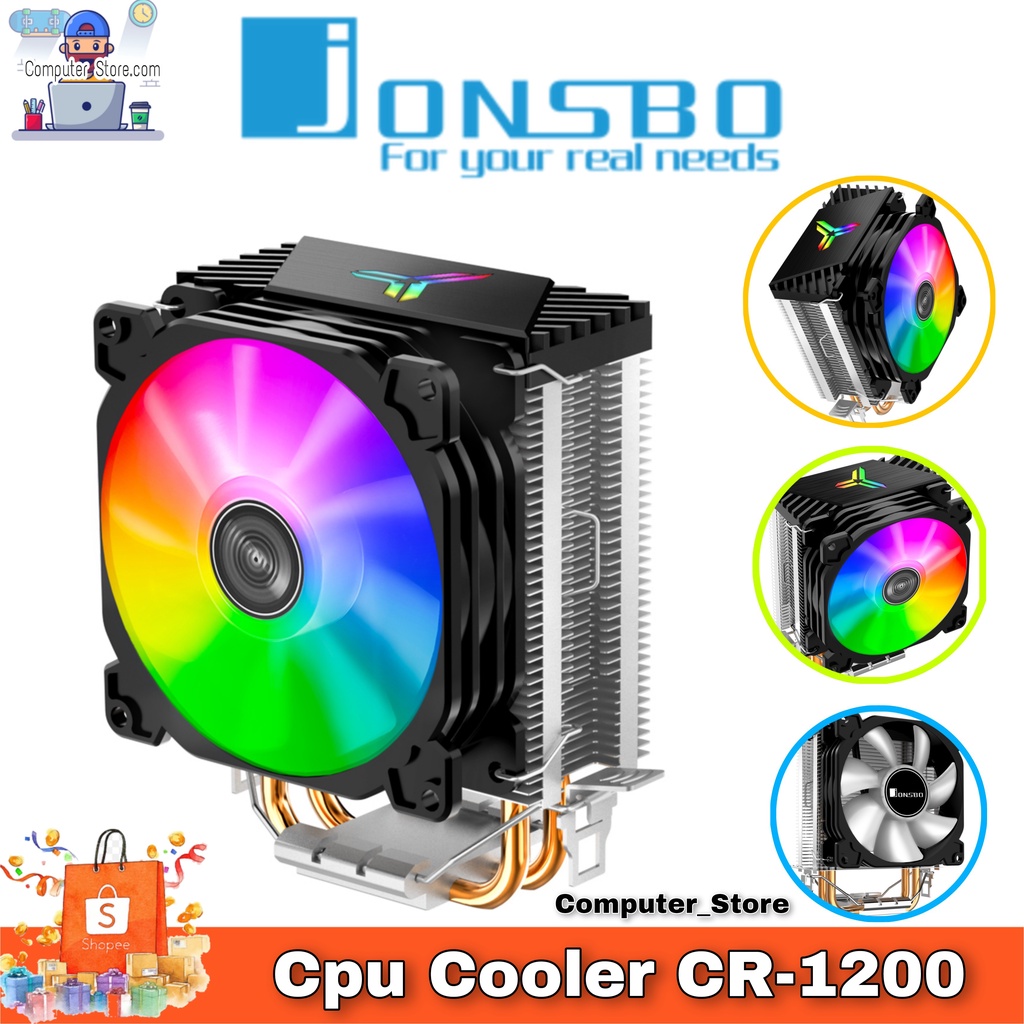 HSF Cooler Jonsbo CR-1200 RGB Fan CPU Cooling Processor Intel AMD Heatsink Tower CR1200 รองรับ: Inte