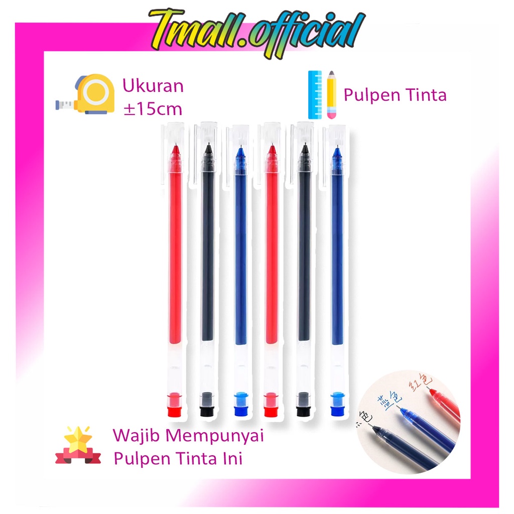 ❄ TMALL TMALL TMALL TMALL ❄ ร439 ปากกาเจล 0.5 มม. ปากกาลูกลื่น ของเหลว เจล หมึก ปากกา โปร่งใส ปากกาเ