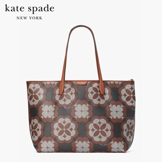 KATE SPADE NEW YORK SPADE FLOWER MONOGRAM COATED CANVAS SUTTON LARGE TOTE K9772 กระเป๋าถือ