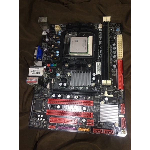 cpu amd athlon 64x2 พร้อมบอร์ดbiostar a780lb+ram2gb ddr2