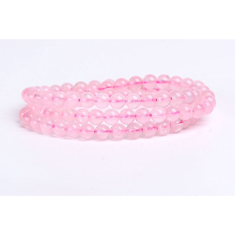 กำไลข้อมือ หินนำโชค โรสควอตซ์ มาดากัสก้า หินแห่งความรัก เนื้อคู่ เกรด AAA *หินแท้ ธรรมชาติ* - รูปที่ 3