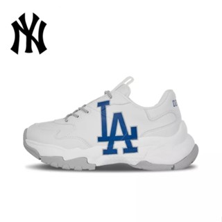 MLB BigBall Chunky LA vintage print shoes white  ของแท้ 100%