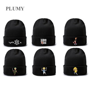 Plumy One Piece/One Piece Merchandise หมวกถักนิตติ้งลําลอง ให้ความอบอุ่น เหมาะกับฤดูใบไม้ร่วง ฤดูหนาว สําหรับผู้ชาย และผู้หญิง