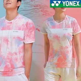 Yonex เสื้อกีฬาแบดมินตัน แขนสั้น แห้งเร็ว เหมาะกับฤดูร้อน สําหรับผู้ชาย และผู้หญิง ฝึกแบดมินตัน