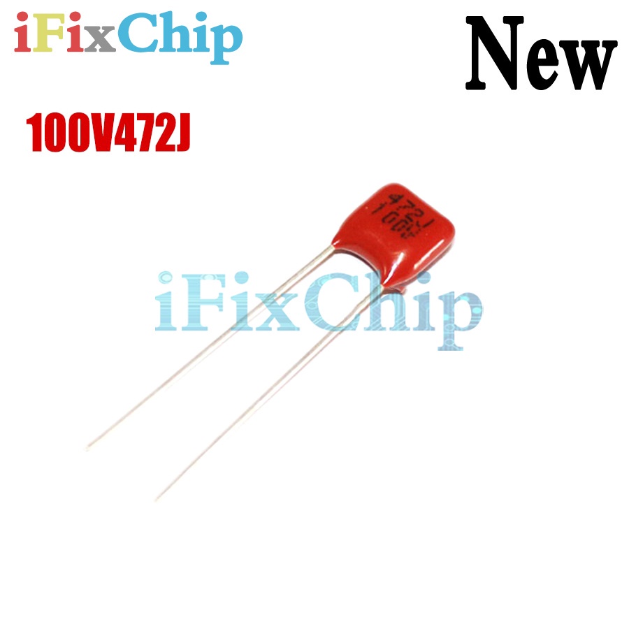 10 ชิ้น/ล็อต 100V472J Pitch 5MM 472J 100V CBB ตัวเก็บประจุฟิล์มโพรพิลีน