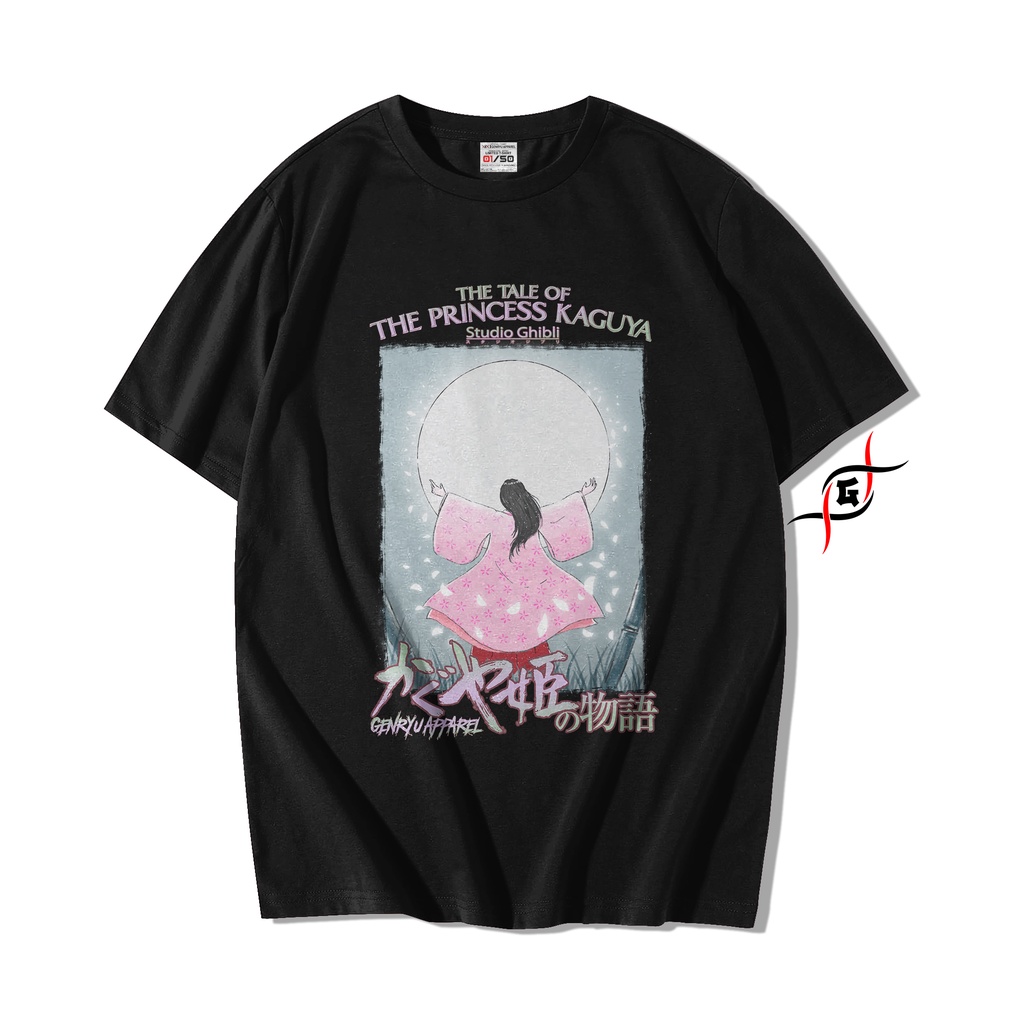 Genryu The Tale Of The Pricess Kaguya Anime Studio Ghibli Baju Kaos เสื้อยืดผ้าฝ้ายหวี 24 S