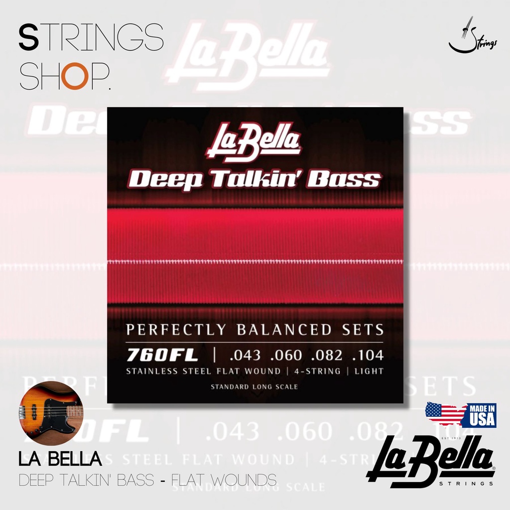 สายเบส La Bella Deep Talkin' Bass Flat Wounds (760FL,760FL-S,760FL-B ...