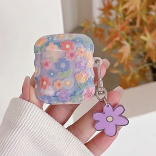 เคสหูฟังบลูทูธไร้สาย ซิลิโคนนิ่ม ลายดอกไม้ หลากสี สําหรับ apple airpod pro 2 2nd 1 3