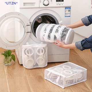 UTZN&gt; Shoes Washing Machine Shoes Bag Travel Shoe Storage bags Portable Mesh Laundry bag Anti-deformation Protective Clothes organizer new