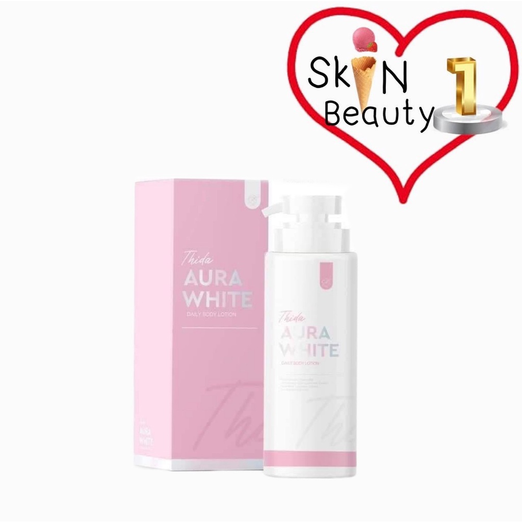 เวอร์ชั่นใหม่ ธิดา ออร่าไวท์เซรั่ม THIDA Aura White Daily SPF50​ pa++ ขนาด 400 ml. หอมติดตัว
