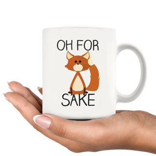 [Whitneystore] แก้วมักเซรามิก ลาย Oh For Sake Fox 11 ออนซ์ ของขวัญคริสต์มาส