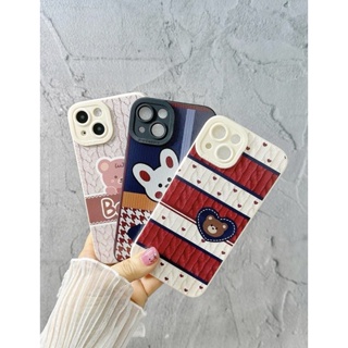 เคสไอโฟนแก๊งหมีกระต่าย 3ชิ้น i6-14promax (Case iphone) เคสมือถือ เคสน่ารัก เคสการ์ตูน เคสแดง เคสครีม เคสน้ำเงิน เคสสวย