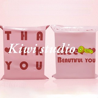 KiwiStudio (แพ็คละ 100 ใบ) ถุงพัสดุ ถุงไปรษณีย์ ซองไปรษณีย์พลาสติก ซองพลาสติก ซองกันน้ำ insกระเป๋าแฟชั่นสีชมพูตัวอักษร（SK0067）