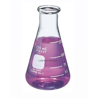 Erlenmeyer flask ขวดชมพู่ Pyrex Glassco Borosil Simax Kimax ทนไฟ/เคมี/ความร้อน erlenmeyer ขวดเออเลนเมเยอร์ ขวดรูปชมพู่