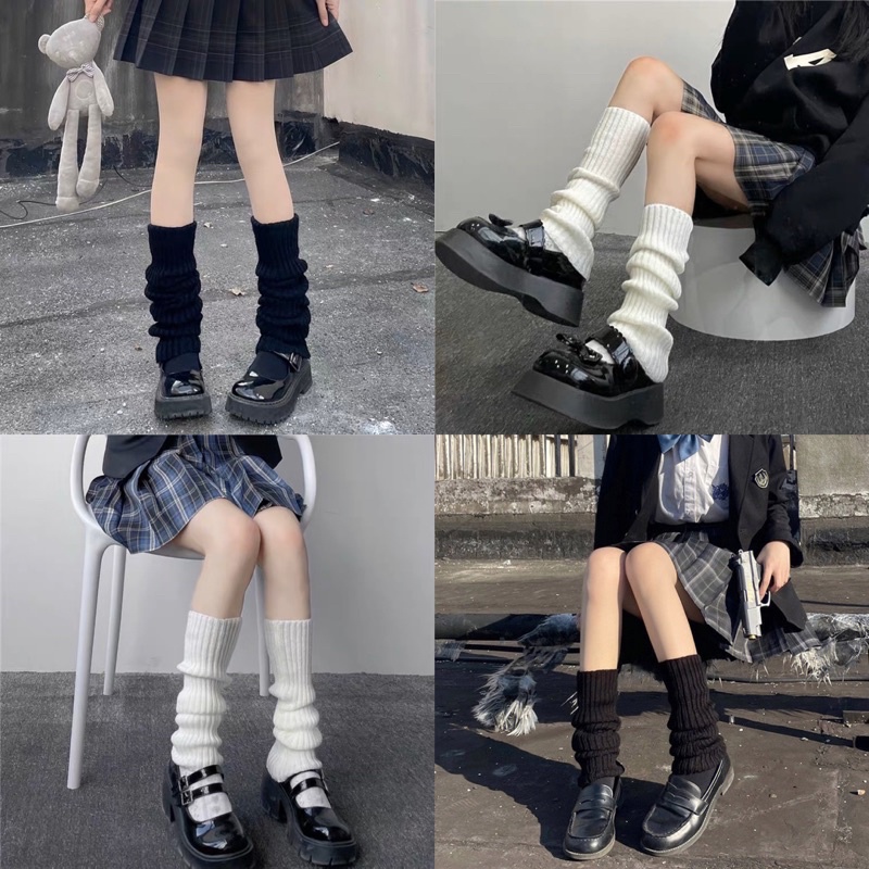 พร้อมส่งในไทย ถุงเท้ายาว ปลอกขา ที่ใส่ขา ถุงเท้ายาวแฟชั่น