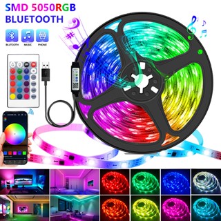 5050 Led เทป 5/10/15/20 เมตร Led USB แถบไฟบลูทูธ RGB โคมไฟริบบิ้นยืดหยุ่นไฟ