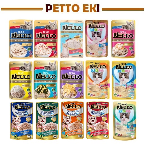 NEKKO Premium Cat Pouch 70g / Cats / Kitten / Senior / 7+ / อาหารเปียก