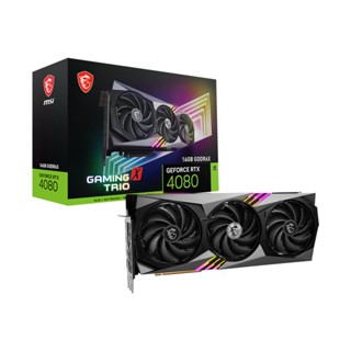 การ์ดจอ MSI GeForce RTX 4080 16GB GAMING X TRIO Model : 4080-16GB-GAMING-X-TRIO