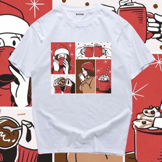 เสื้อยืด Christmas collections เสื้อยืดสกรีนลาย time to drink พร้อมส่ง✨