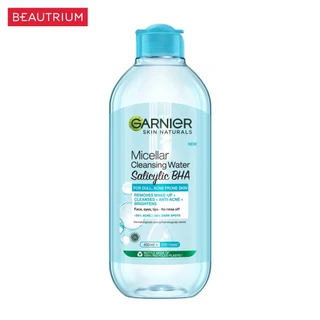 GARNIER Skin Naturals Micellar Cleansing Water Salicylic BHA เช็ดเครื่องสำอาง 400ml