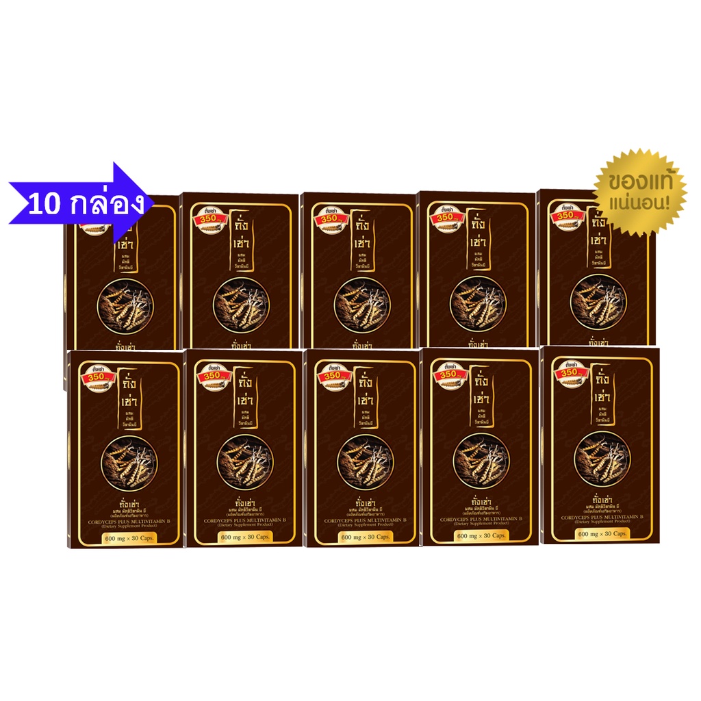 (10 กล่อง) Flash sale ถั่งเช่า ยิ่งยง Cordyceps Plus Multi Vitamin B ถั่งเช่า มัลติ วิตามินบี 10 กล่อง
