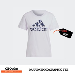 เสื้อยืดผู้หญิง เสื้อคอกลม เสื้อยืดพิมลาย ADIDAS MARIMEKKO TEE HM8052