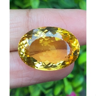 พลอย ซิทริน Citrine 25.87 กะรัต (Cts.) พลอยแท้ อัญมณีมงคลประจําวันเกิด เครื่องประดับพลอย