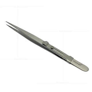 ปากคีบ ปากคีบมีตัวล็อค ยาว 15.5 Cm. แหนบ ที่คีบเพชรพลอยแบบมีตัวล็อค Gogna tweezers stainless steel
