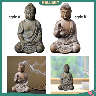 [HelleryTH] Antique Buddha Figurine Resin Statue Craft for Table Living Room Decor