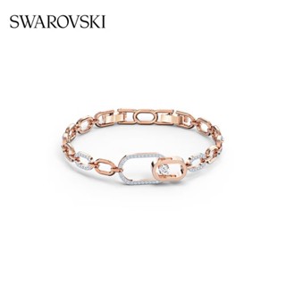 [ของแท้ พร้อมส่ง] Swarovski Swarovski สร้อยข้อมือคริสตัล สีโรสโกลด์