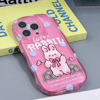 เคสป้องกันโทรศัพท์มือถือ ลายกระต่ายน่ารัก กันกระแทก เคสไอโฟน สําหรับ Apple Iphone 8Plus XsMax XR 11 12 Pro 13 ProMax น่ารัก สวย ความงาม เคส ไอ โฟน  เคส โทรศัพท์ กรณี