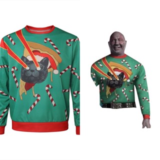 เสื้อกันหนาว มีฮู้ด ลายคอสเพลย์ the Guardians of the Galaxy HolidaySpecial Drax สําหรับปาร์ตี้ฮาโลวีน