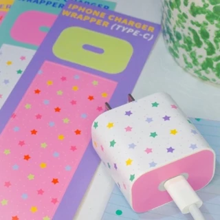 Charger wrapper TYPE-C/USB-5W/USB-C(20W) (Little Twinkles star) สติกเกอร์ติดหัวชาร์จ