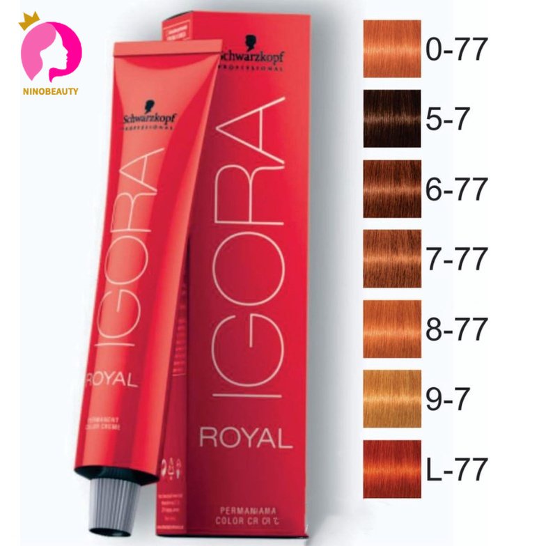SCHWARZKOPF Igora Royal Coloracao น้ํายาปิดผมบาง 60 กรัม - (6-0, 8-4,8.77, 9.1, 6.77, 8.0, 7-77, 6-7