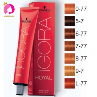 SCHWARZKOPF Igora Royal Coloracao น้ํายาปิดผมบาง 60 กรัม - (6-0, 8-4,8.77, 9.1, 6.77, 8.0, 7-77, 6-77, Redheads)